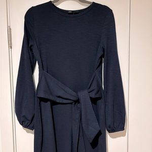 Women’s casual long sleeved belted sheath dress